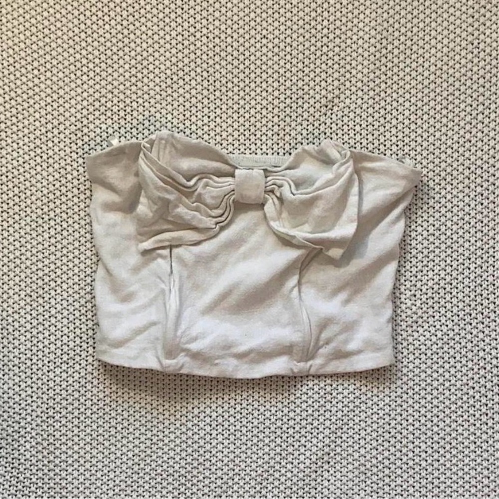 Altar'd State White Bow Crop Top